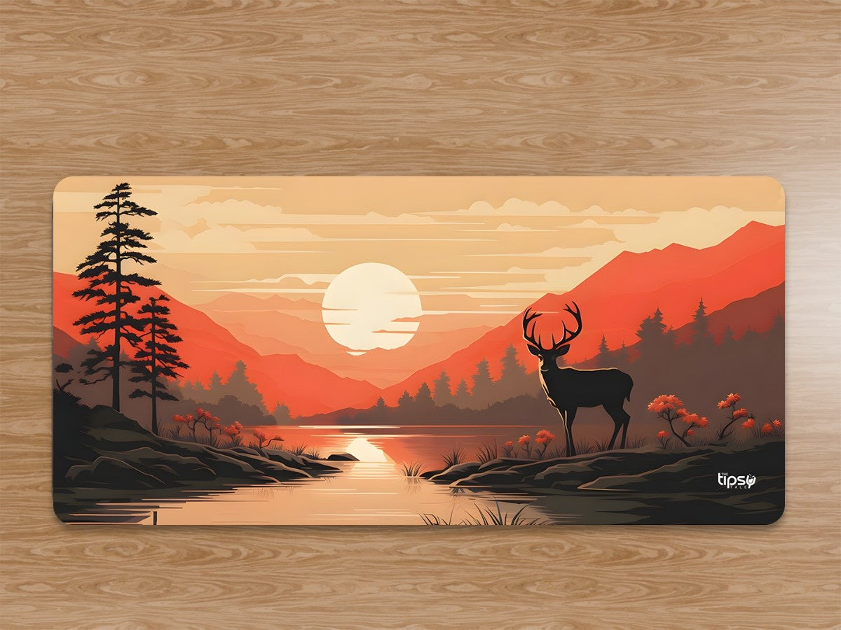 "DEER SUNSET LANDSCAPE" Gaming Mousepad Elevate Your Gaming Experience