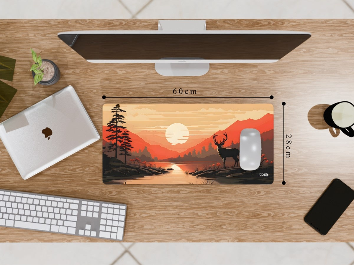 "DEER SUNSET LANDSCAPE" Gaming Mousepad Elevate Your Gaming Experience