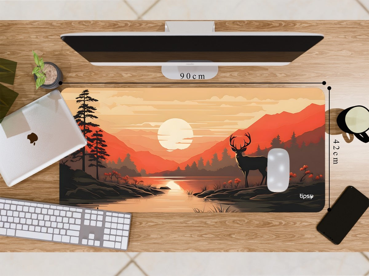 "DEER SUNSET LANDSCAPE" Gaming Mousepad Elevate Your Gaming Experience