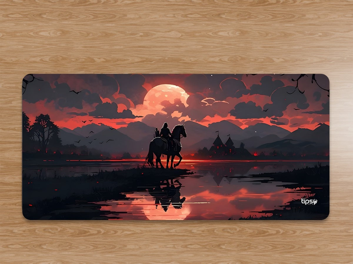 "SUNSET LAKE RIDER" Gaming Mousepad Elevate Your Gaming Experience