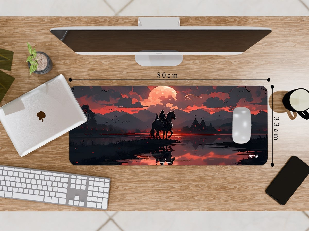 "SUNSET LAKE RIDER" Gaming Mousepad Elevate Your Gaming Experience