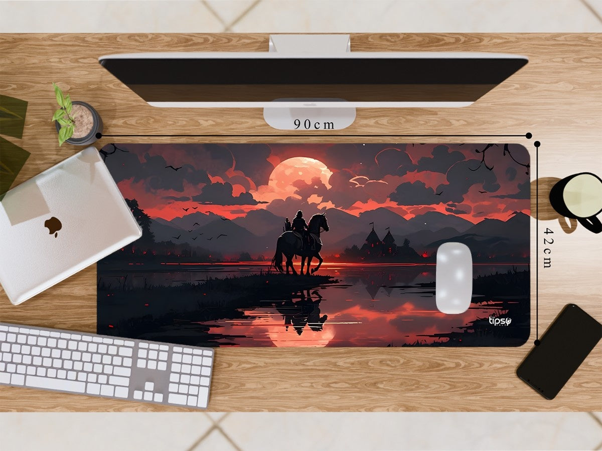 "SUNSET LAKE RIDER" Gaming Mousepad Elevate Your Gaming Experience