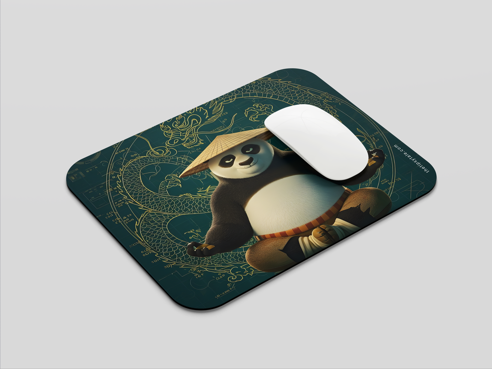 "PANDA WITH DRAGON" Mousepad Enhance Your Workspace with Style