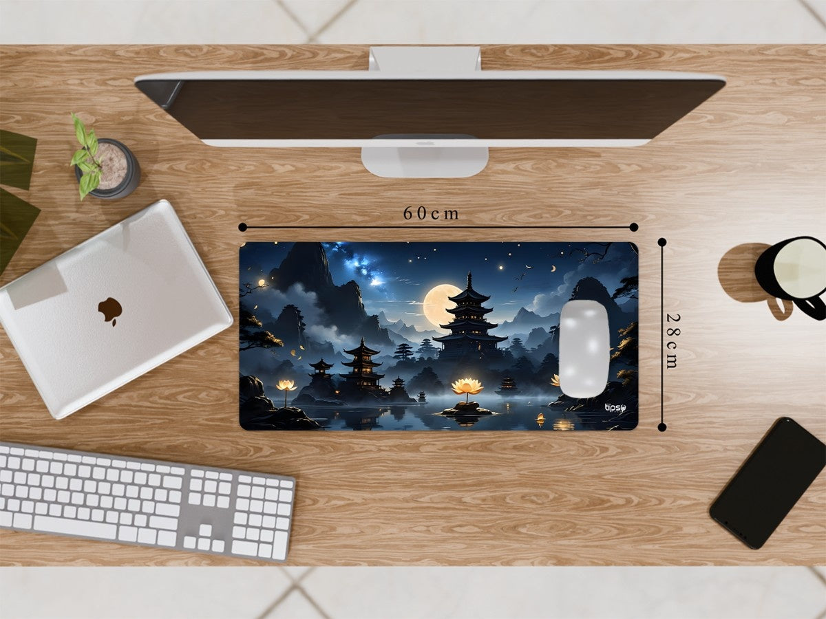 "LOTUS MOON SANCTUARY" Gaming Mousepad Elevate Your Gaming Experience