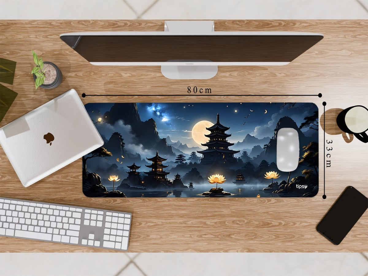 "LOTUS MOON SANCTUARY" Gaming Mousepad Elevate Your Gaming Experience
