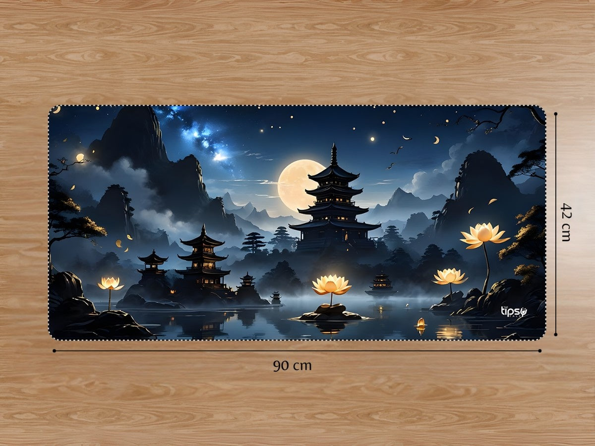 "LOTUS MOON SANCTUARY" Gaming Mousepad Elevate Your Gaming Experience