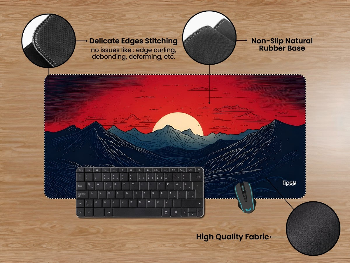 "MOON ON THE MOUNTAIN" Gaming Mousepad Elevate Your Gaming Experience