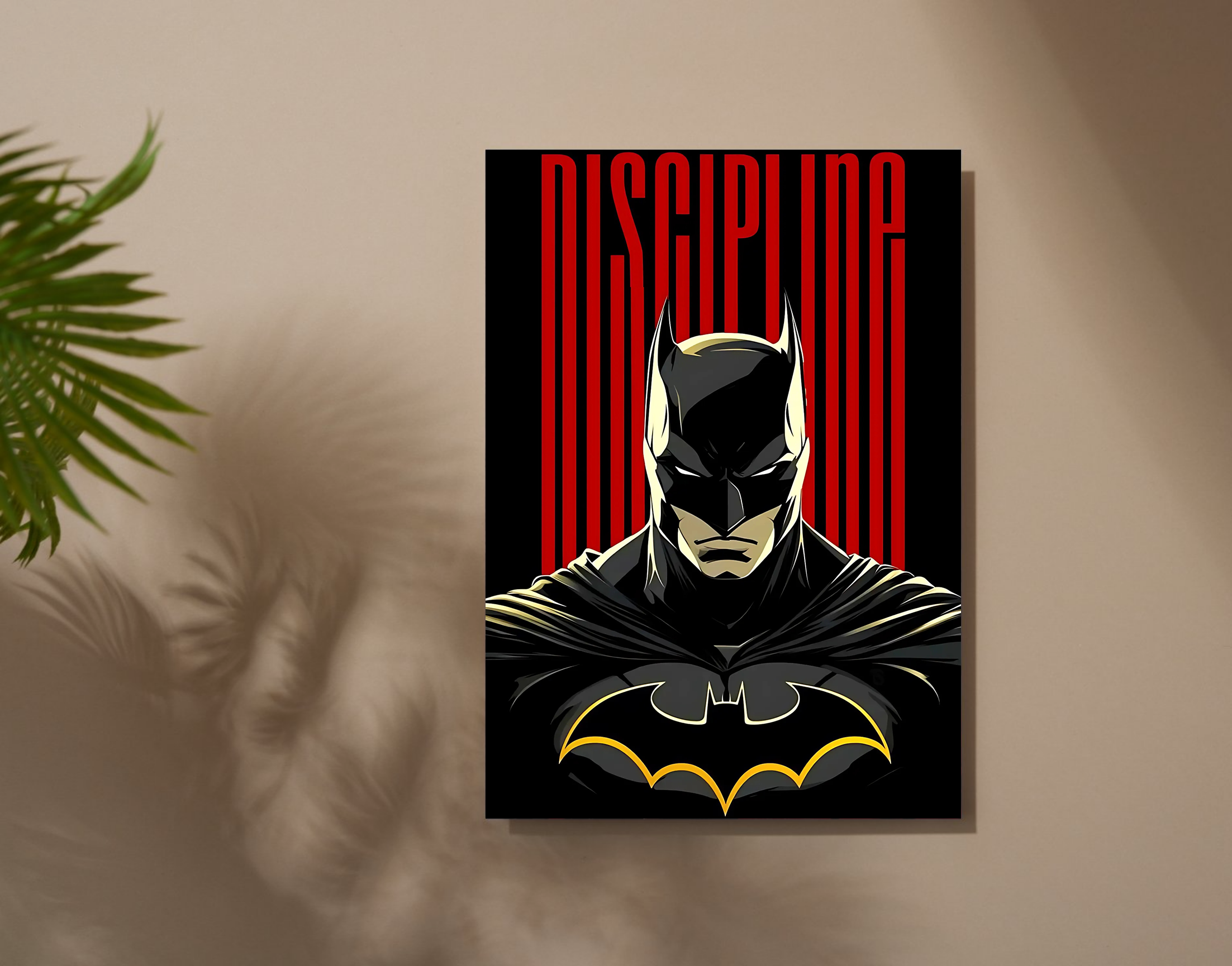 "BATMAN - DISCIPLINE"- Shiny & Sturdy Metallic Poster Art That Pops & Sticks