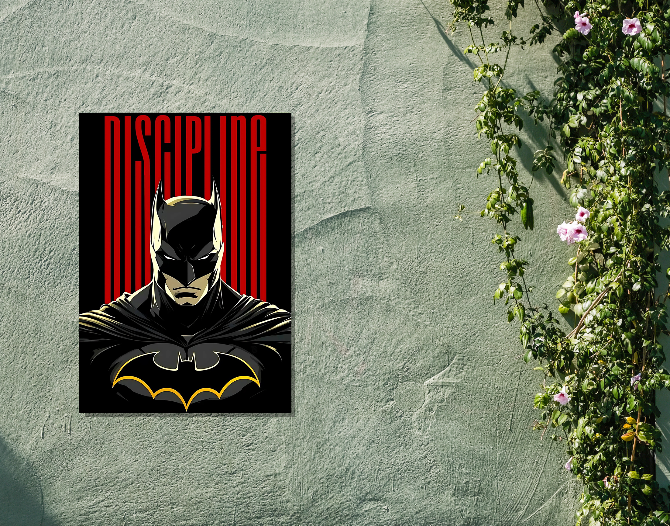 "BATMAN - DISCIPLINE"- Shiny & Sturdy Metallic Poster Art That Pops & Sticks