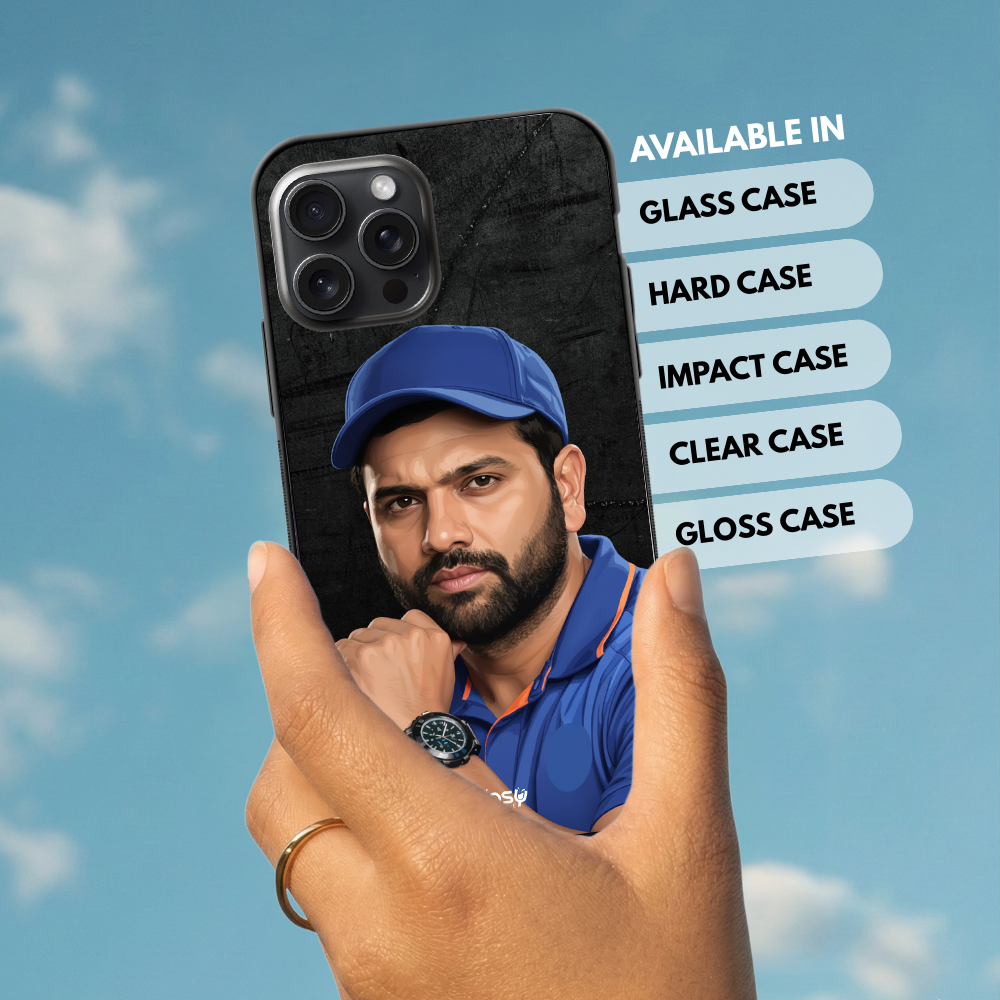 "ROHIT SHARMA: CRICKET FANDOM" -Mobile Covers Shock Resistant, Slim & Stylish Cases