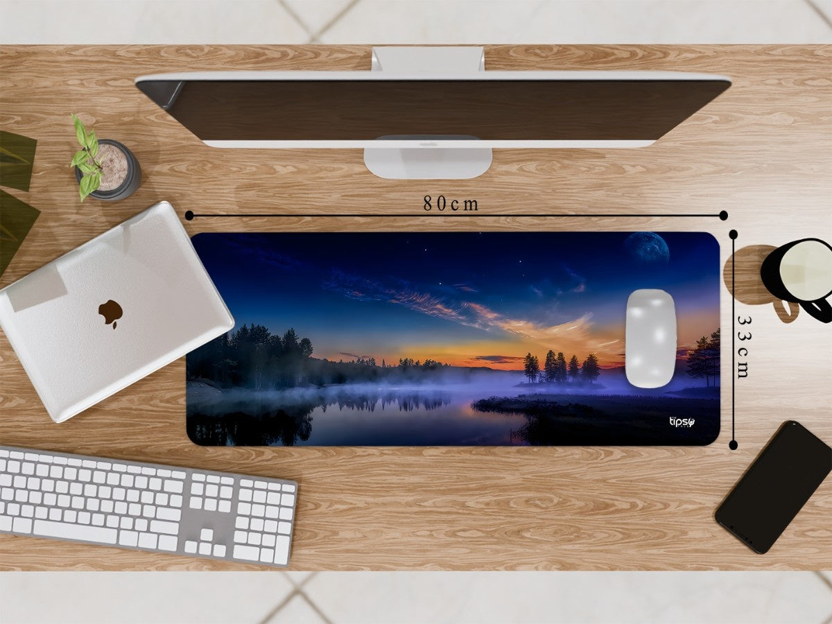 "SERENE FOREST LAKE TWILIGHT " Gaming Mousepad Elevate Your Gaming Experience