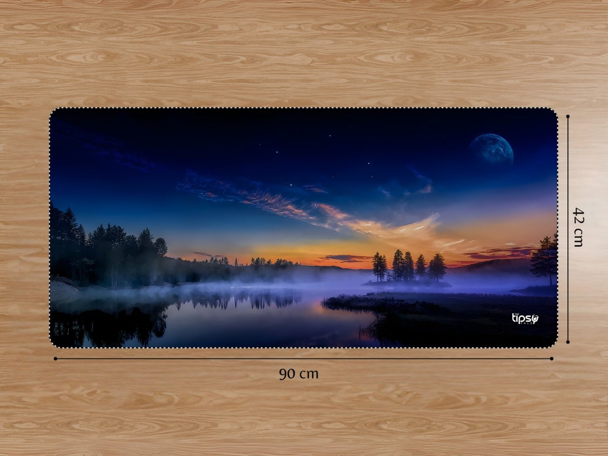 "SERENE FOREST LAKE TWILIGHT " Gaming Mousepad Elevate Your Gaming Experience