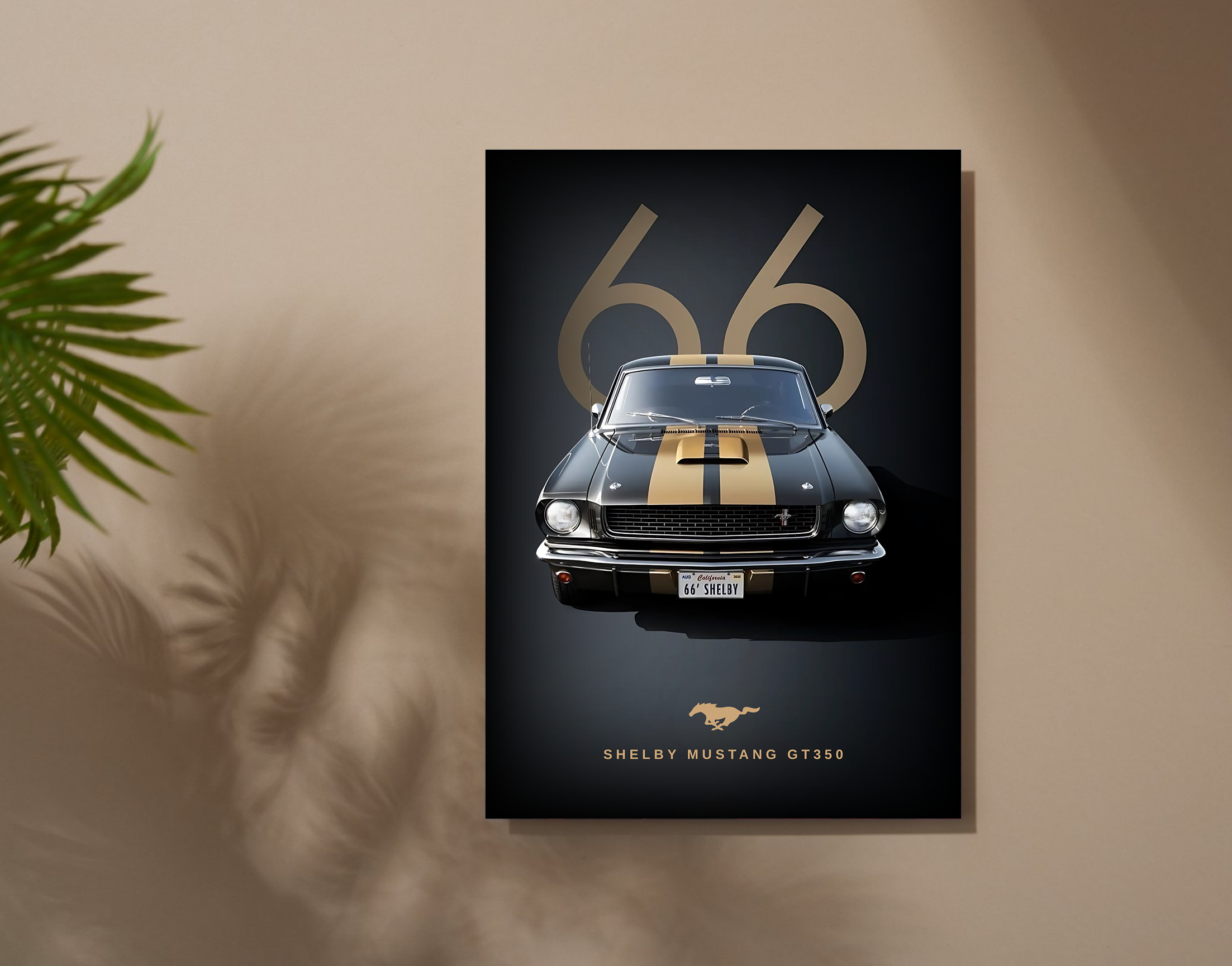 "SHELBY MUSTANG GT350"- Shiny & Sturdy Metallic Poster Art That Pops & Sticks