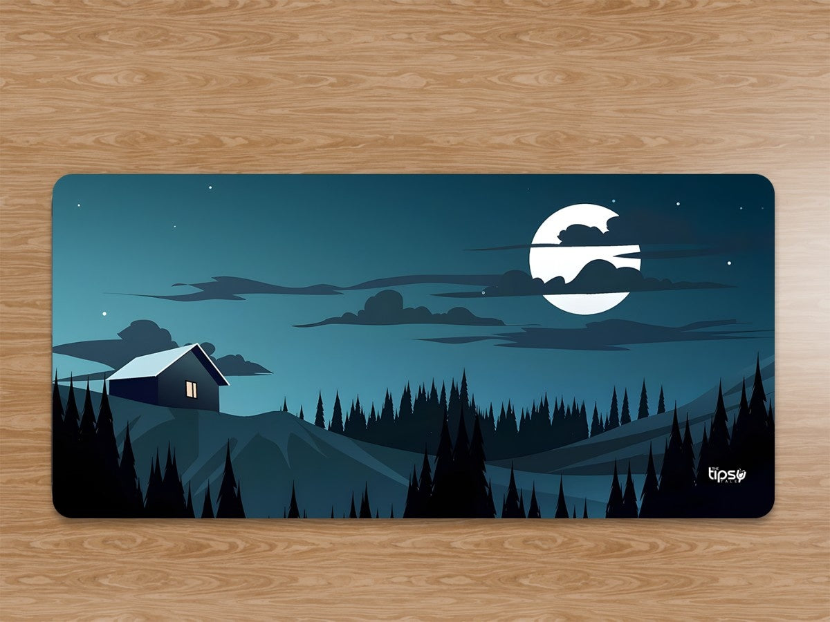 "STILLNESS UNDER THE MOON" Gaming Mousepad Elevate Your Gaming Experience