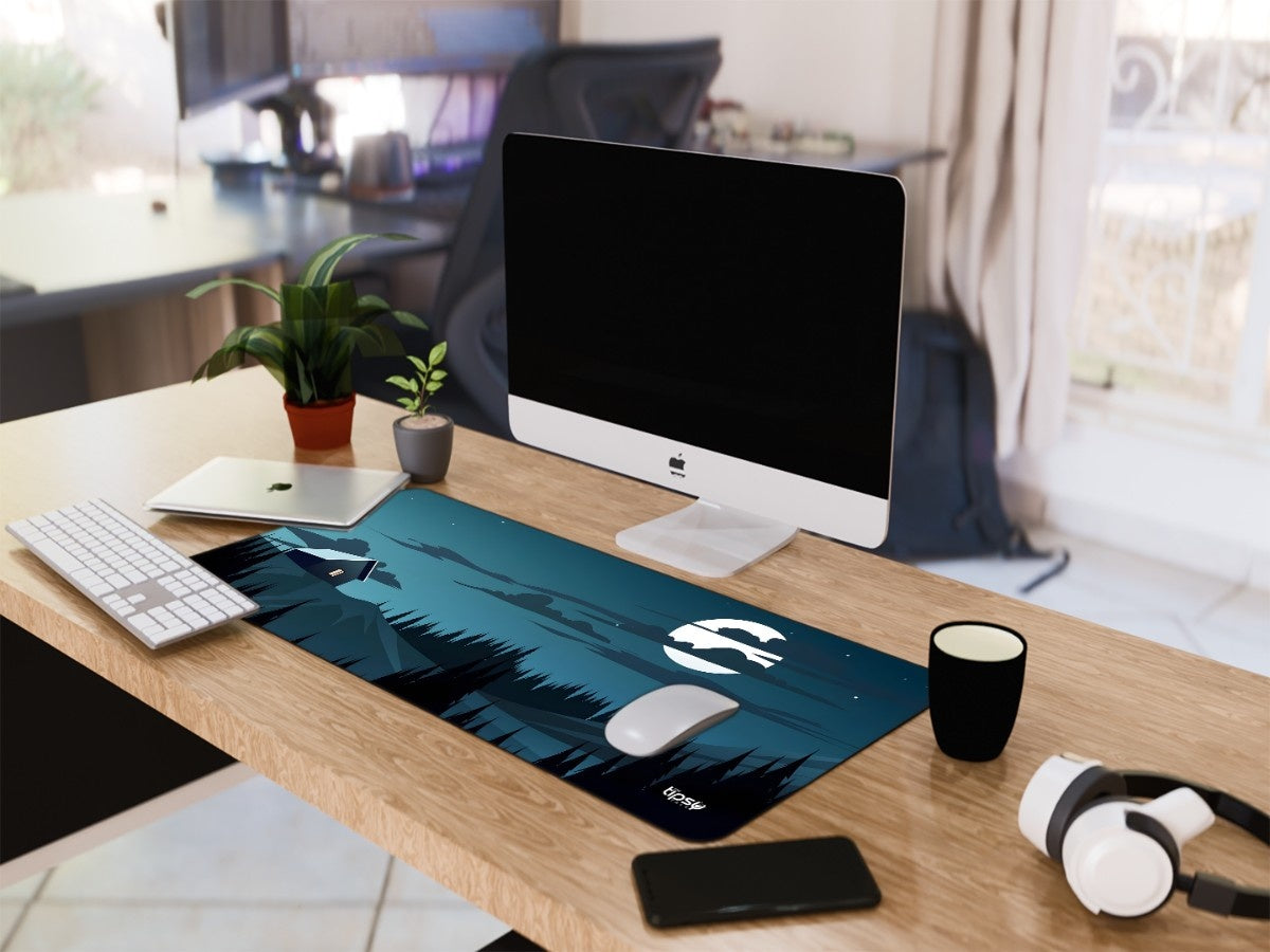 "STILLNESS UNDER THE MOON" Gaming Mousepad Elevate Your Gaming Experience
