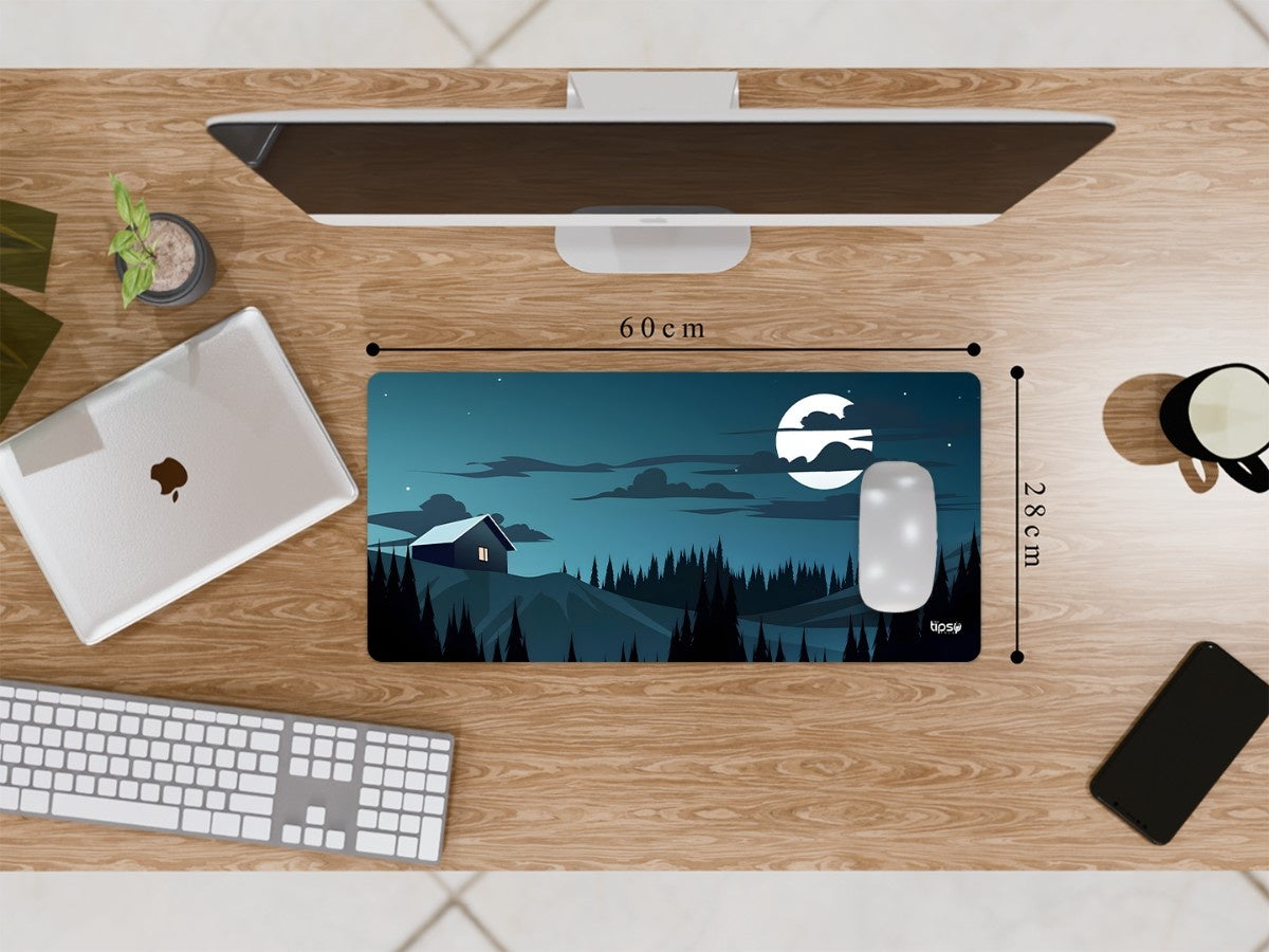 "STILLNESS UNDER THE MOON" Gaming Mousepad Elevate Your Gaming Experience