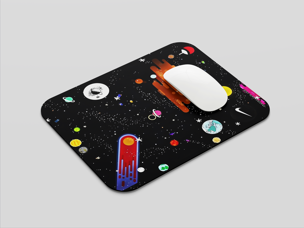 "LET'S PLAY WITH UNIVERSE" Mousepad Enhance Your Workspace with Style
