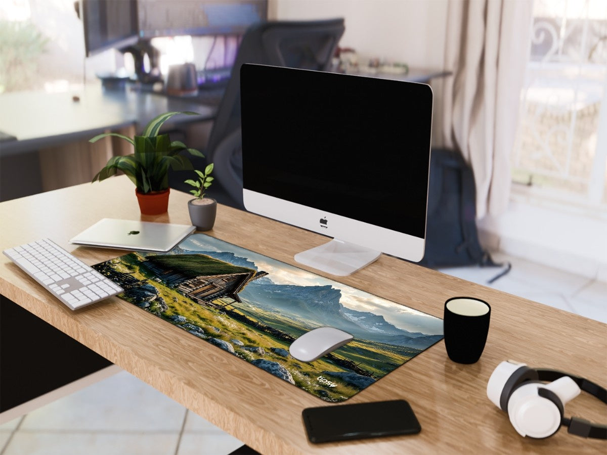 "RUSTIC MOUNTAIN CABIN " Gaming Mousepad Elevate Your Gaming Experience