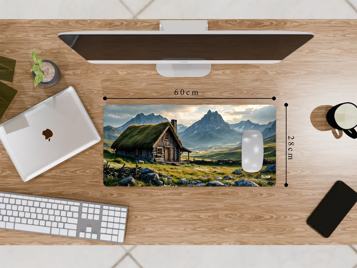 "RUSTIC MOUNTAIN CABIN " Gaming Mousepad Elevate Your Gaming Experience