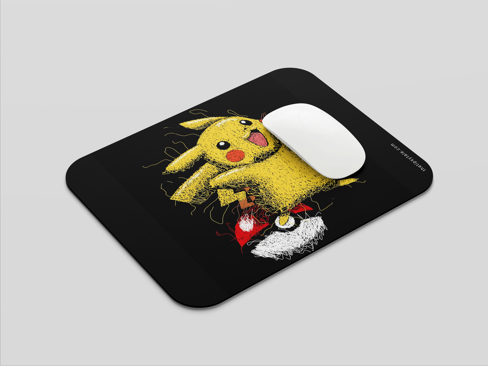 "PIKACHUU" Mousepad Enhance Your Workspace with Style