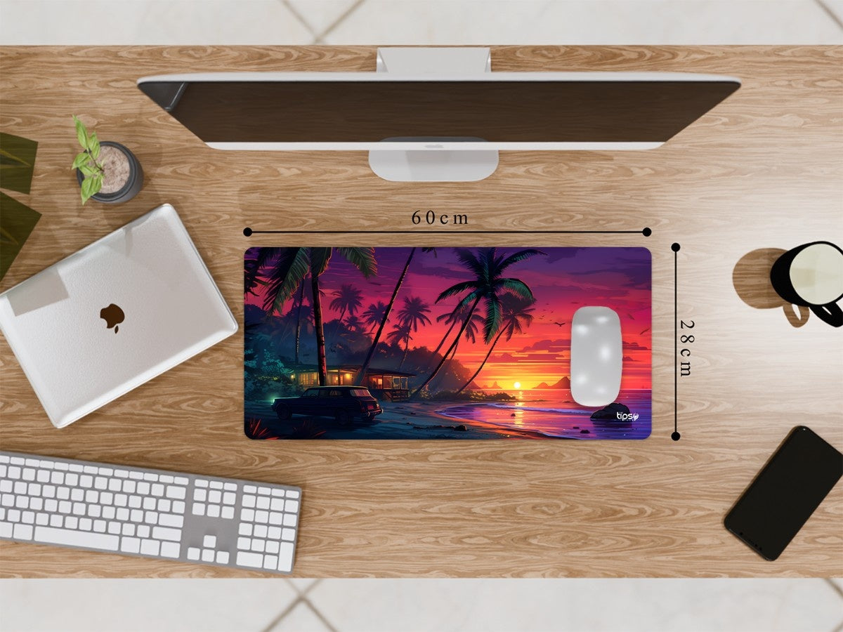 "TROPICAL SUNSET BEACH " Gaming Mousepad Elevate Your Gaming Experience