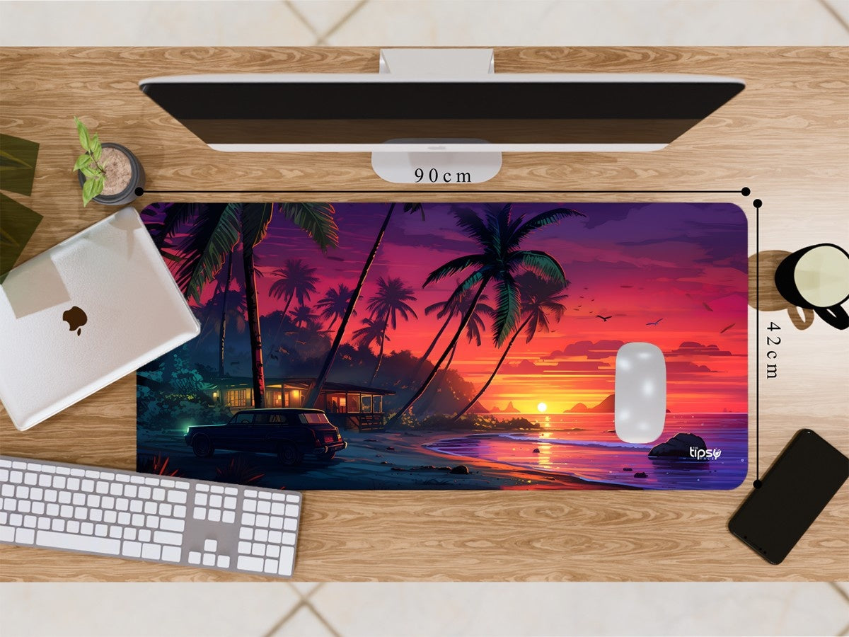 "TROPICAL SUNSET BEACH " Gaming Mousepad Elevate Your Gaming Experience