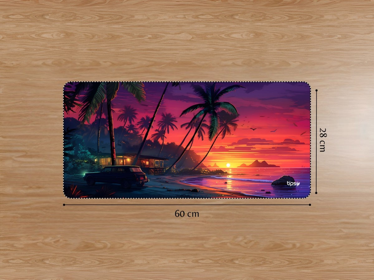 "TROPICAL SUNSET BEACH " Gaming Mousepad Elevate Your Gaming Experience