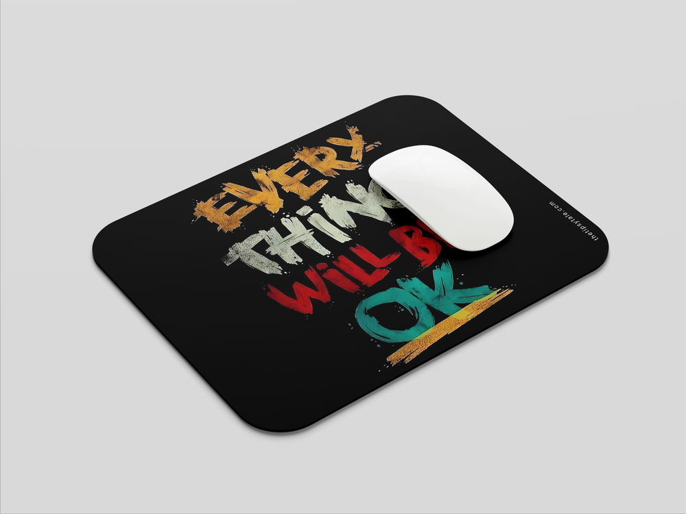 "EVERY THING WILL BE OK" Mousepad Enhance Your Workspace with Style