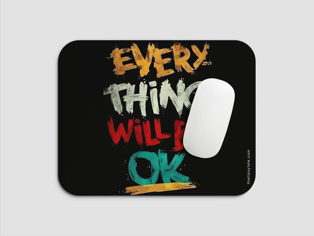 "EVERY THING WILL BE OK" Mousepad Enhance Your Workspace with Style