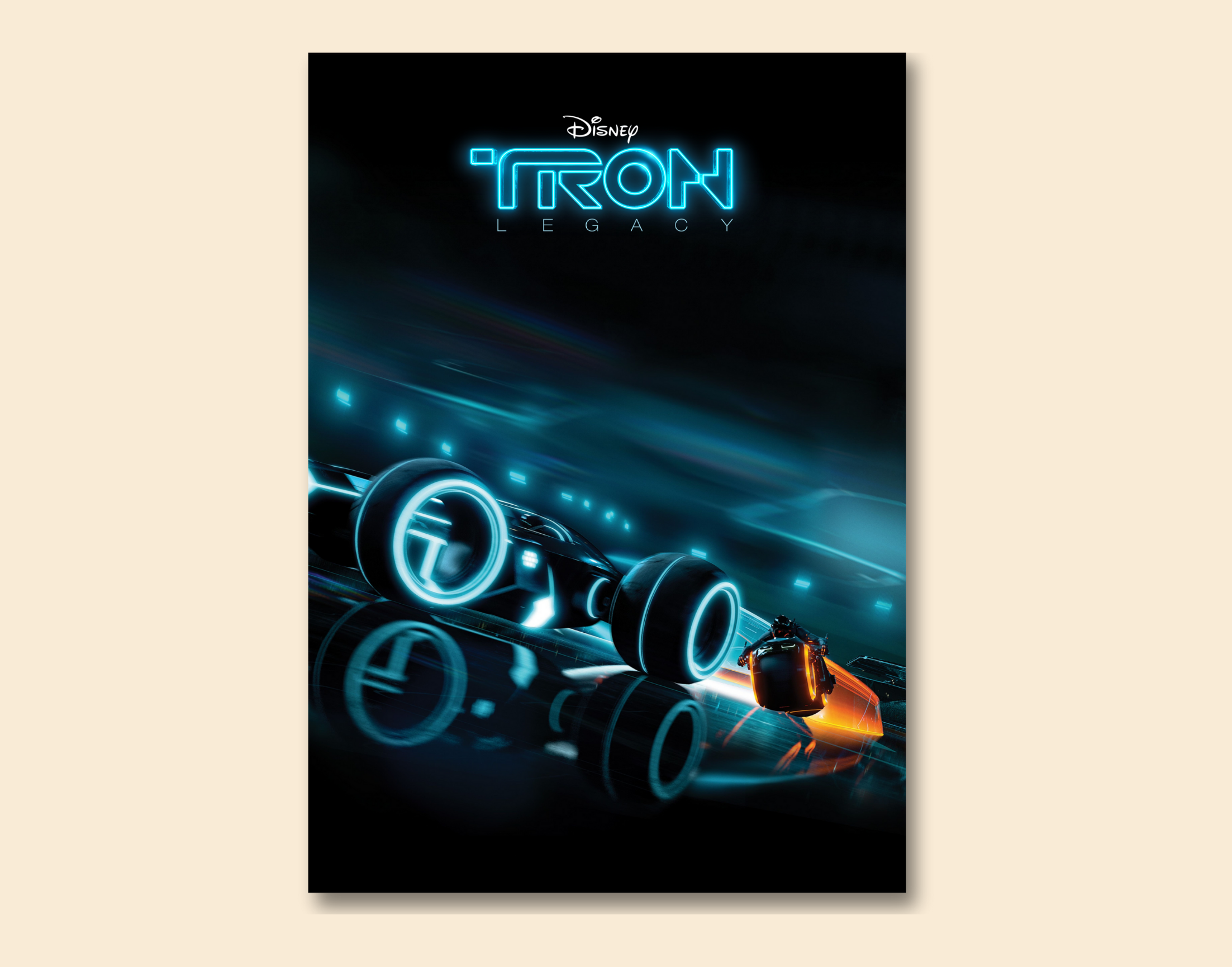 "TRON LEGACY : RACING LEVEL"- Shiny & Sturdy Metallic Poster Art That Pops & Sticks (Literally!)