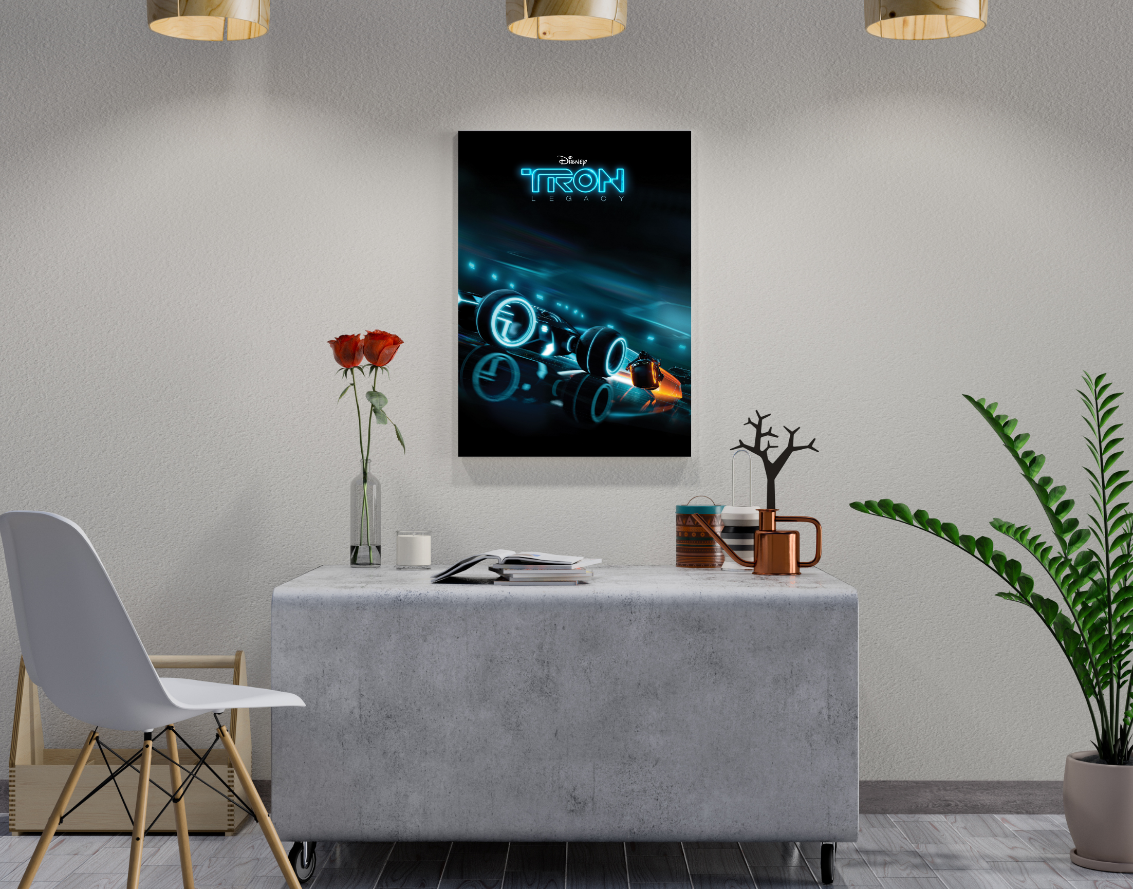 "TRON LEGACY : RACING LEVEL"- Shiny & Sturdy Metallic Poster Art That Pops & Sticks (Literally!)