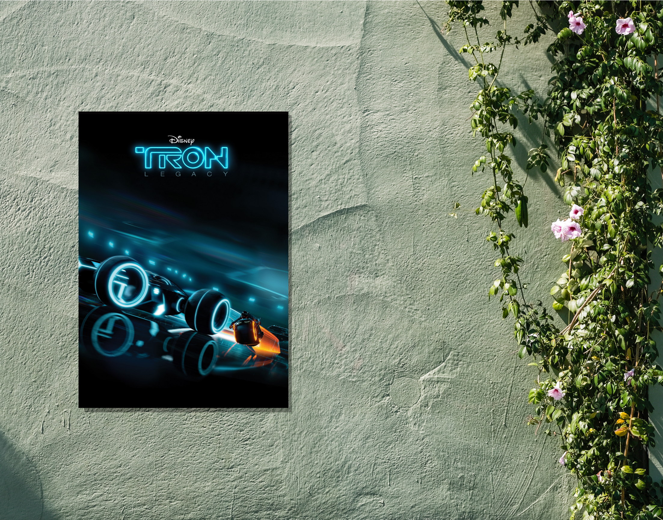 "TRON LEGACY : RACING LEVEL"- Shiny & Sturdy Metallic Poster Art That Pops & Sticks (Literally!)