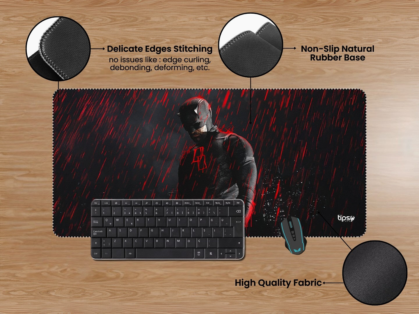 "DD - THE BLOOD RAIN" Gaming Mousepad Elevate Your Gaming Experience