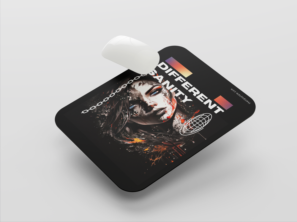 "DIFFERENT SANITY" Mousepad Enhance Your Workspace with Style