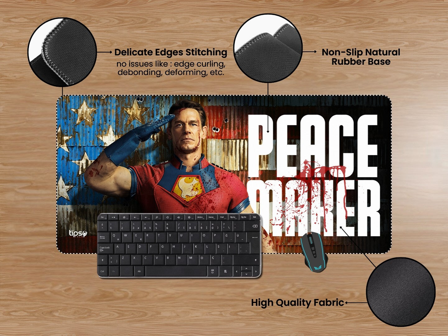 "PEACE MAKER - JL DC" Gaming Mousepad Elevate Your Gaming Experience