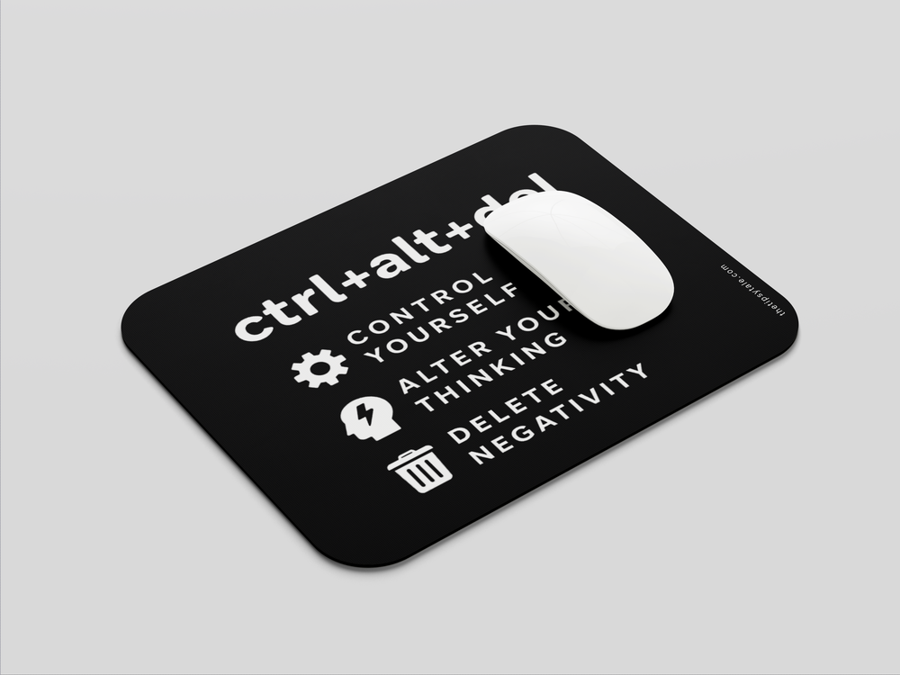 "CTRL + ALT + DEL- ADVICE" Mousepad Enhance Your Workspace with Style