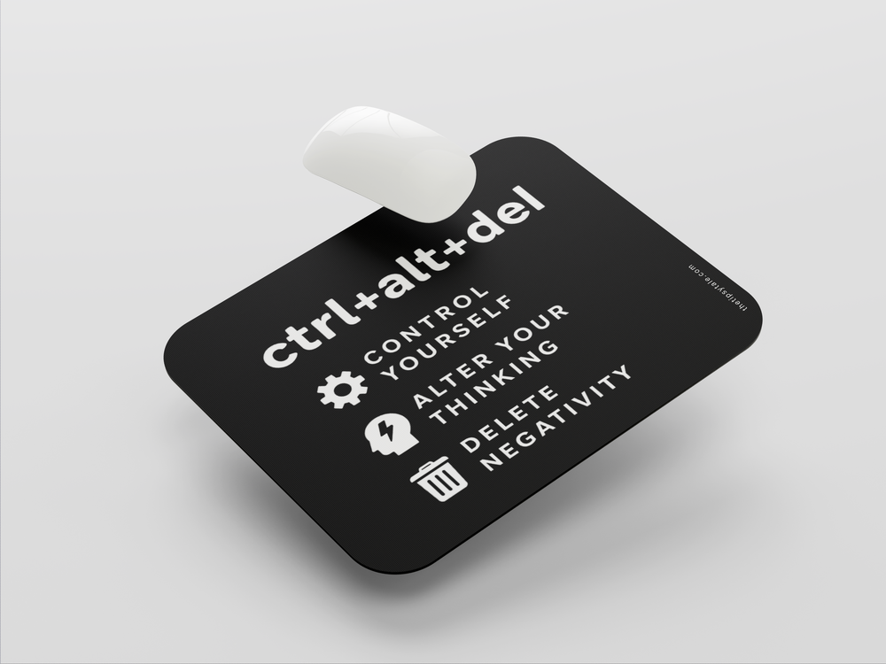 "CTRL + ALT + DEL- ADVICE" Mousepad Enhance Your Workspace with Style