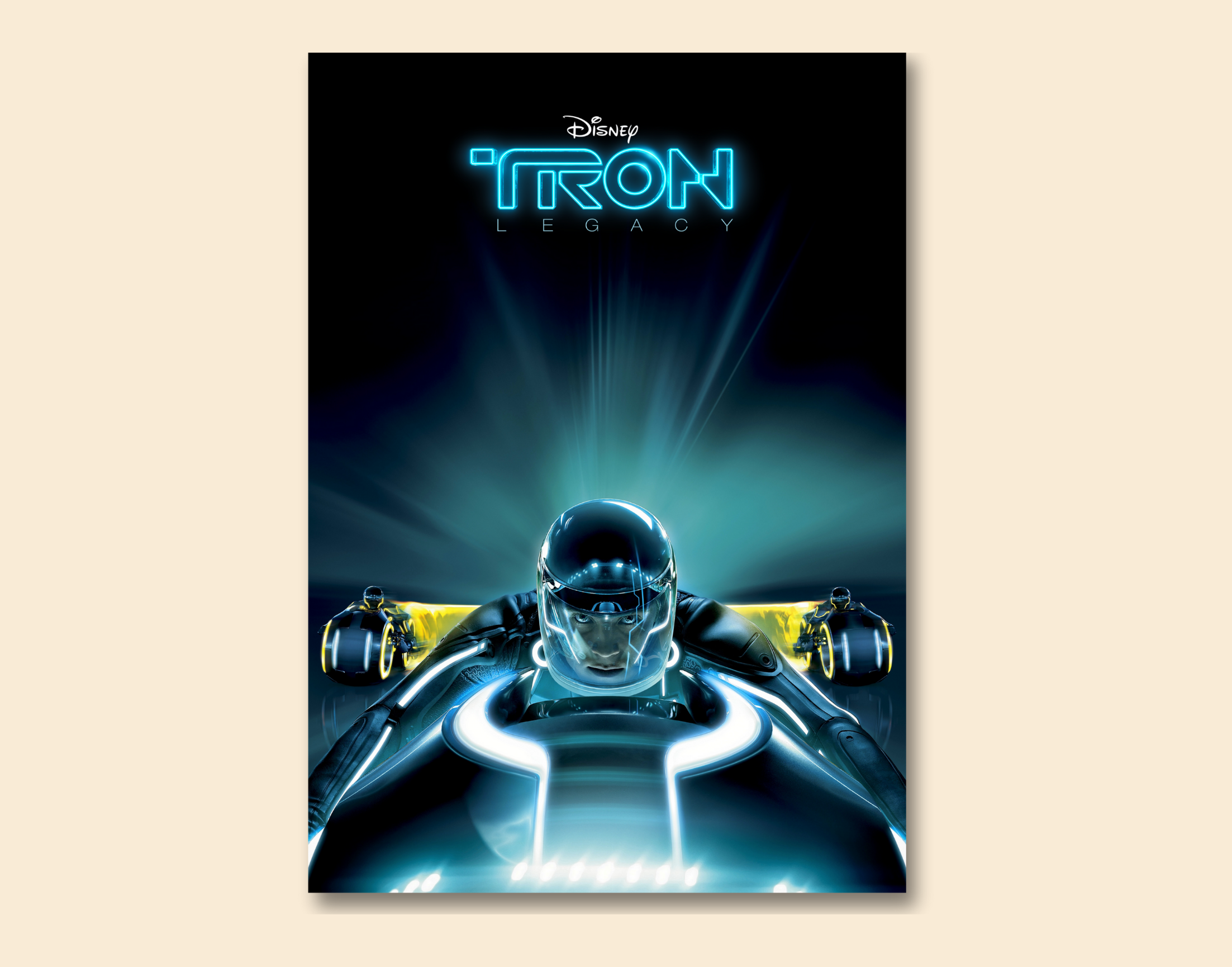 "TRON LEGACY : SAM FLYNN "- Shiny & Sturdy Metallic Poster Art That Pops & Sticks (Literally!)
