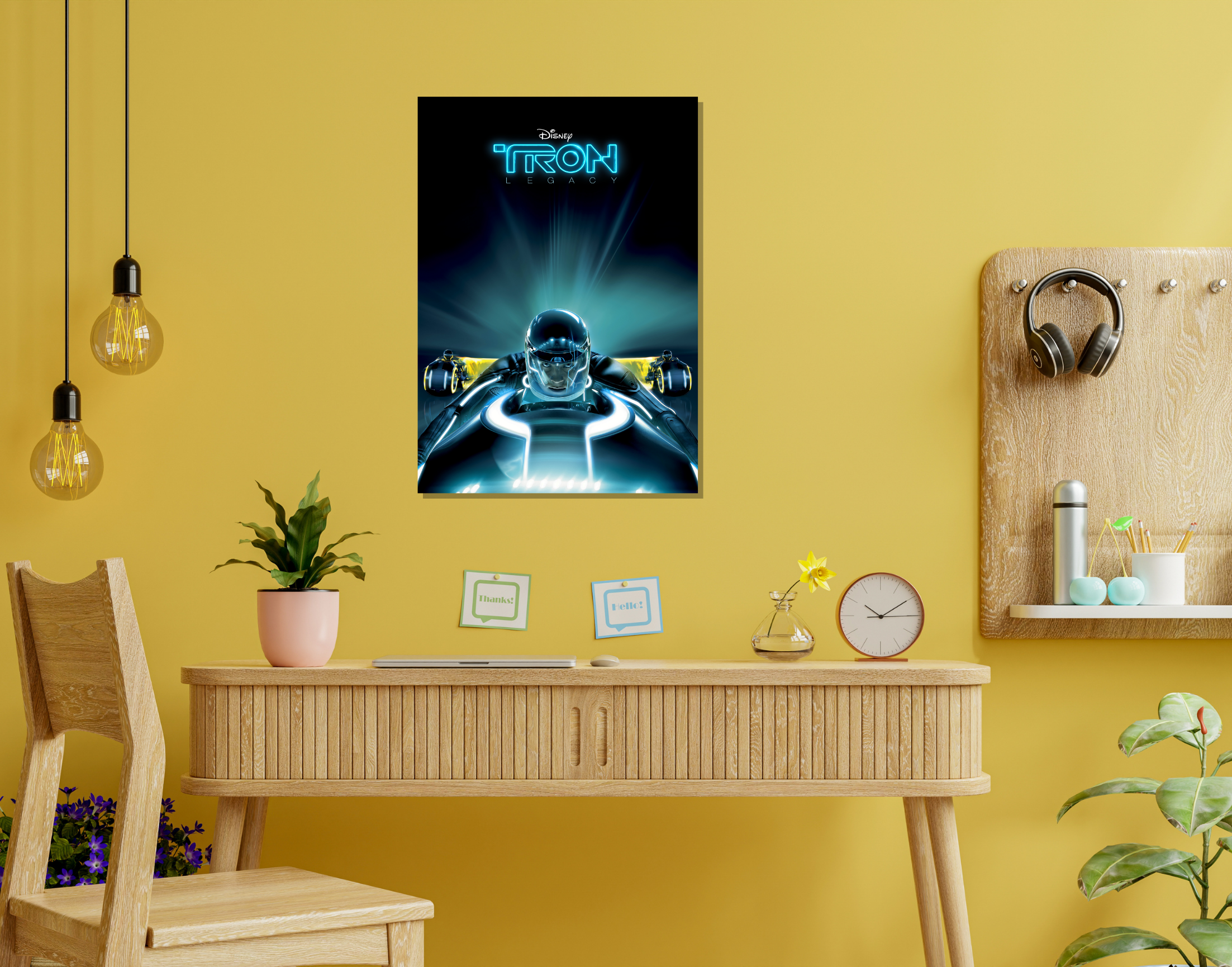 "TRON LEGACY : SAM FLYNN "- Shiny & Sturdy Metallic Poster Art That Pops & Sticks (Literally!)