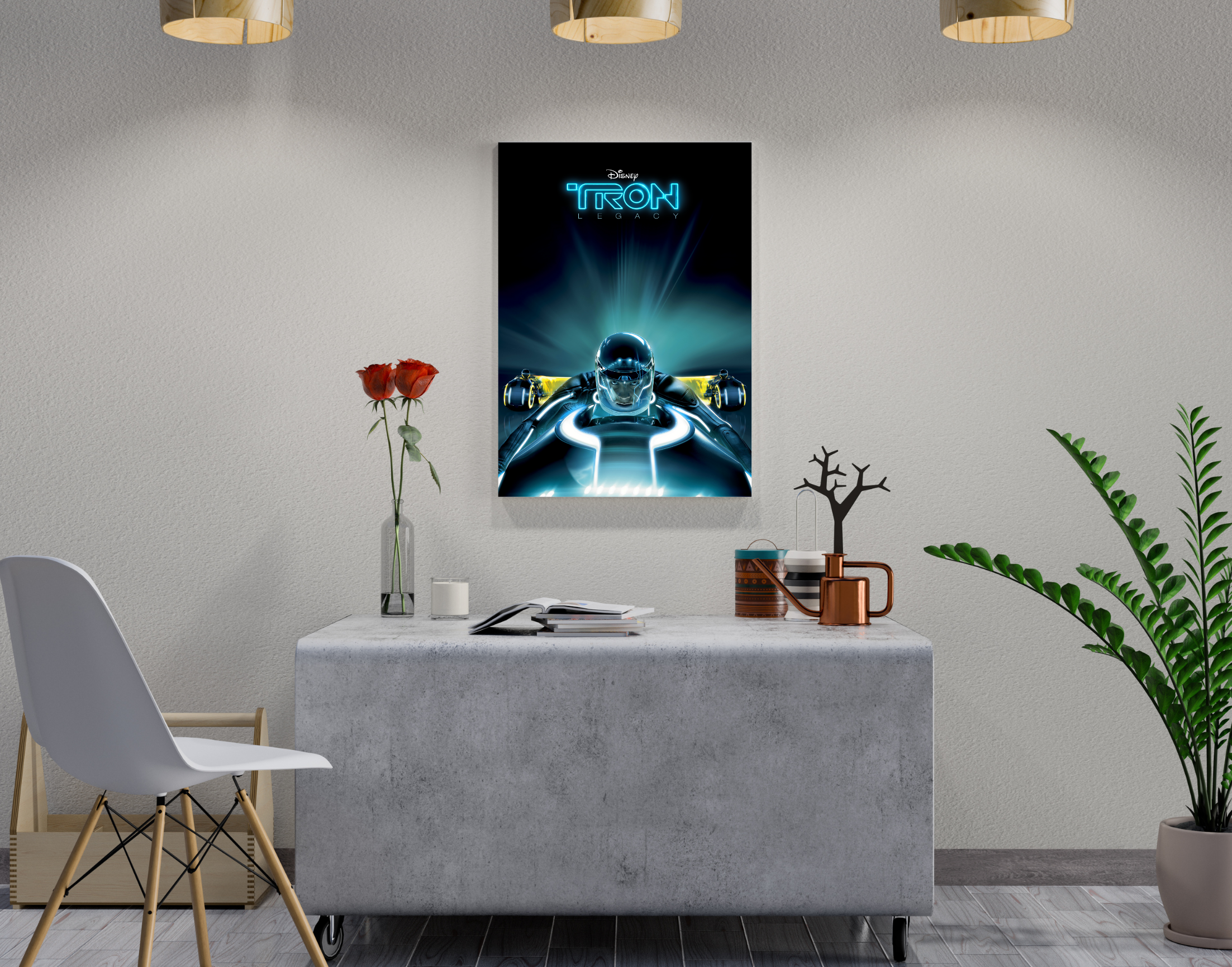 "TRON LEGACY : SAM FLYNN "- Shiny & Sturdy Metallic Poster Art That Pops & Sticks (Literally!)