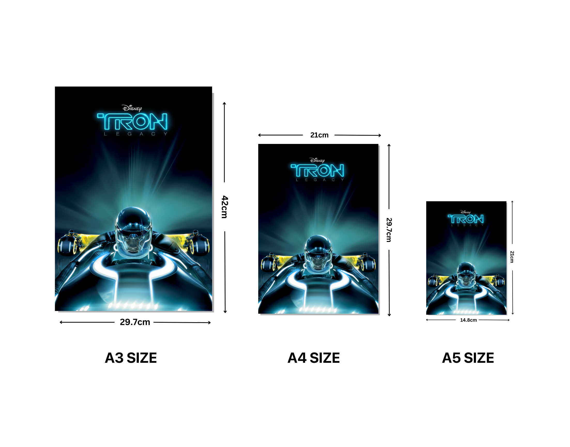 "TRON LEGACY : SAM FLYNN "- Shiny & Sturdy Metallic Poster Art That Pops & Sticks (Literally!)