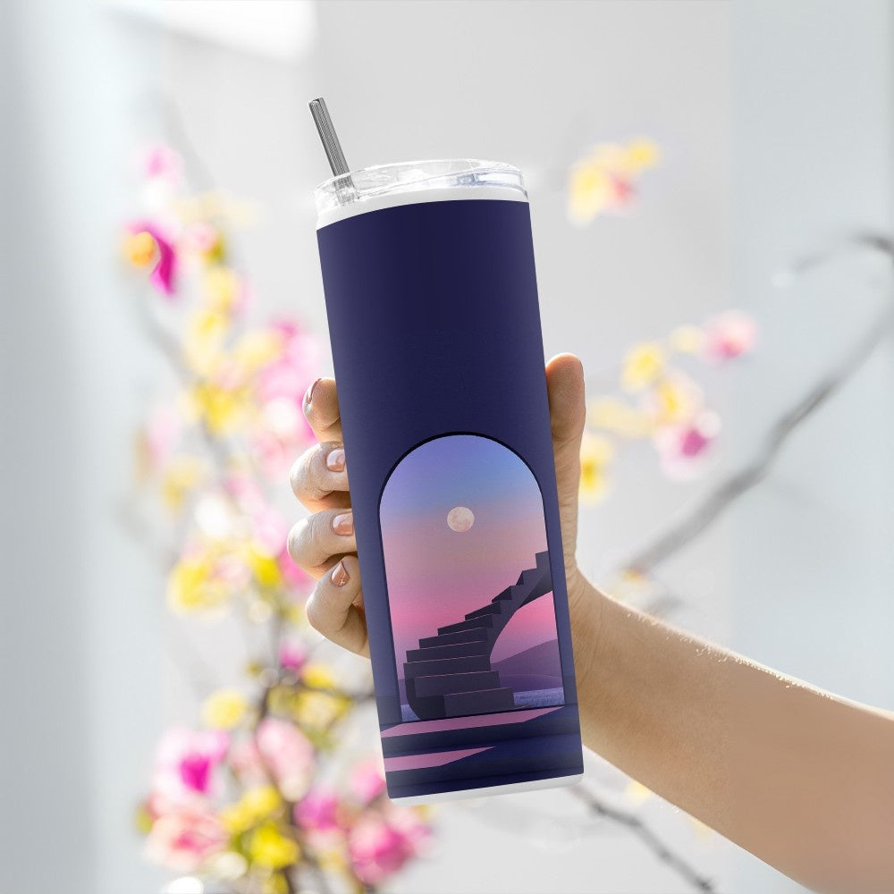 "Staircase to Heaven" Tumbler with Metal Straw