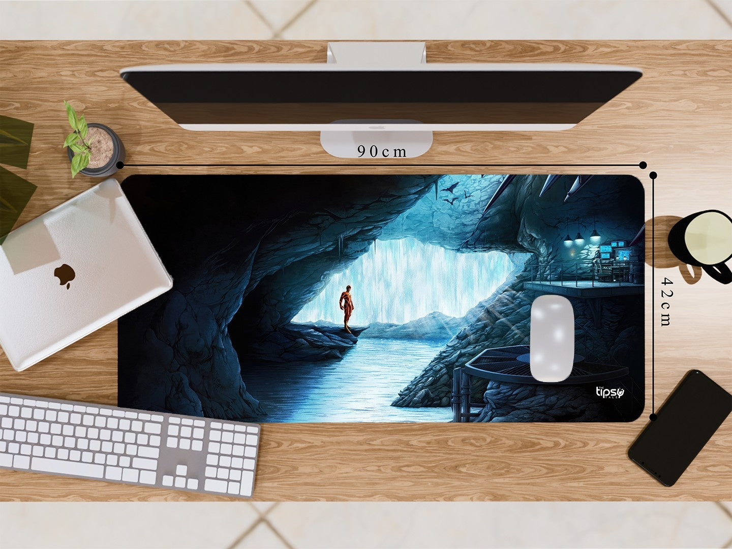 " FLASH IN BATCAVE" Gaming Mousepad Elevate Your Gaming Experience