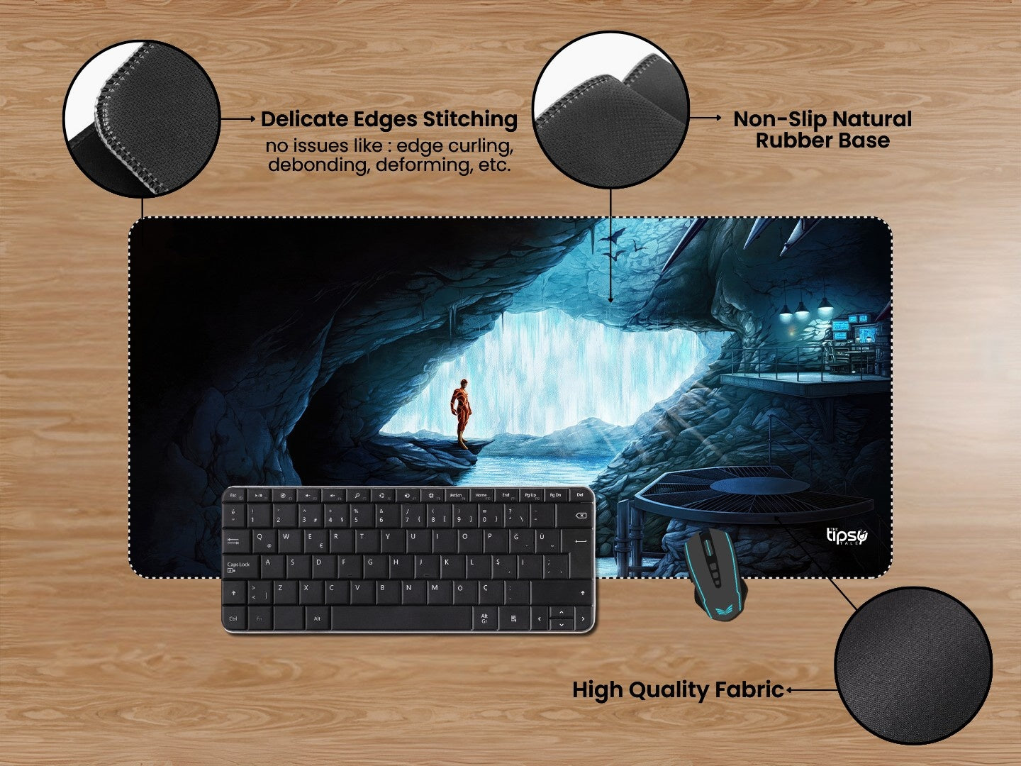 " FLASH IN BATCAVE" Gaming Mousepad Elevate Your Gaming Experience