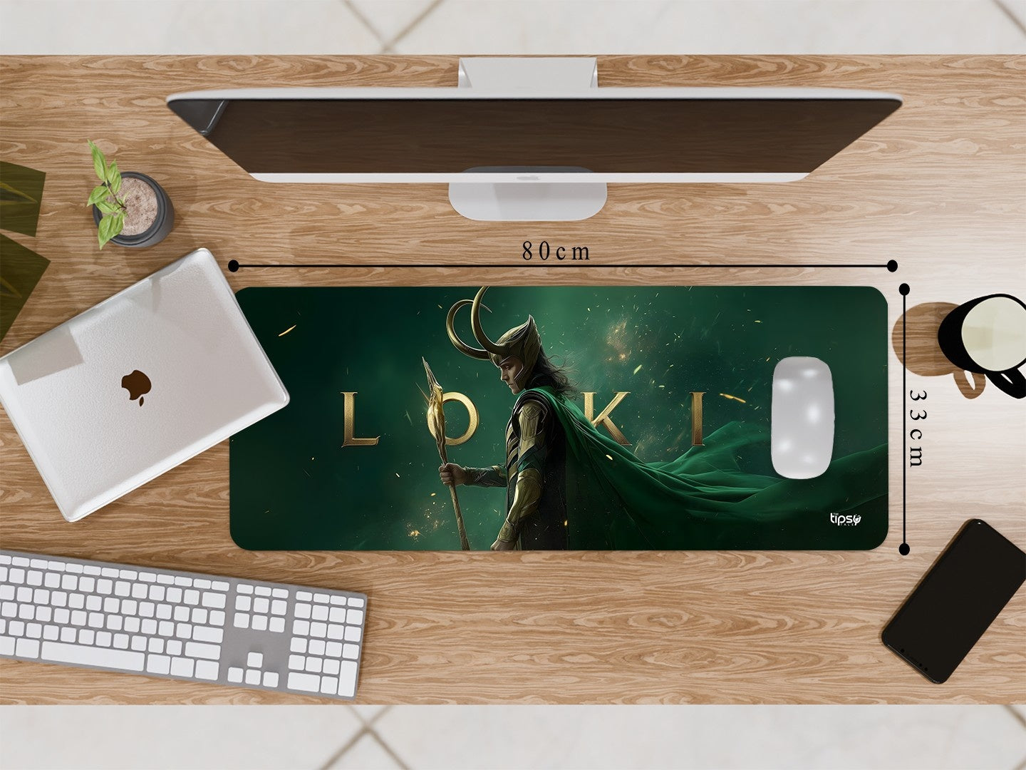 "LOKI - YOUR SAVIOUR IS HERE" Gaming Mousepad Elevate Your Gaming Experience