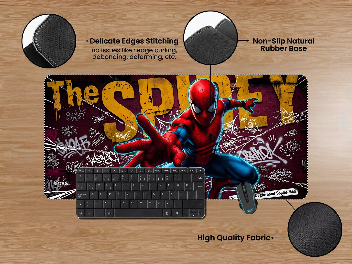 "THE SPIDEY- FRIENDLY NEIGHBOURHOOD" Gaming Mousepad Elevate Your Gaming Experience