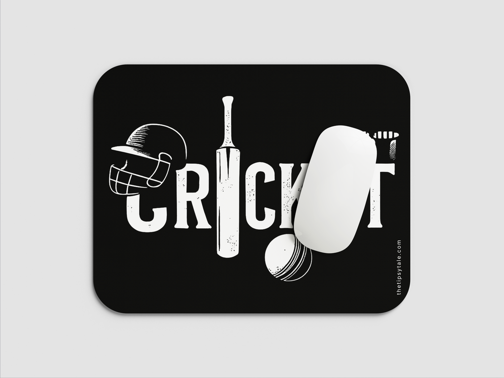 "CRICKET-WICKET" Mousepad Enhance Your Workspace with Style