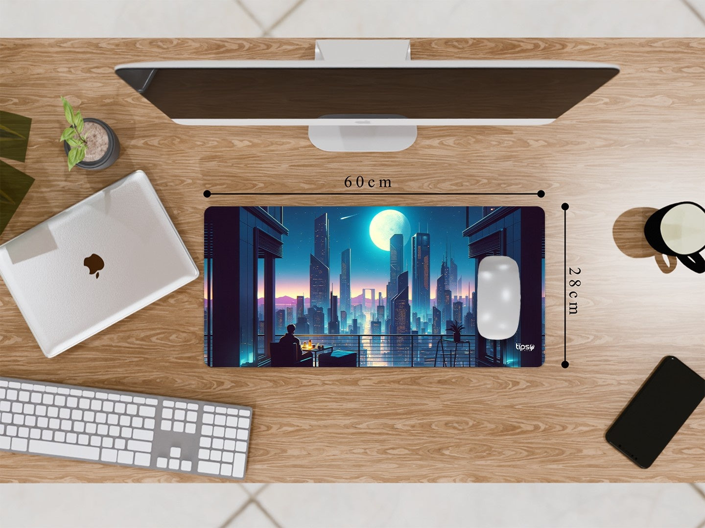 "Skyscrapers Moonlight " Gaming Mousepad Elevate Your Gaming Experience