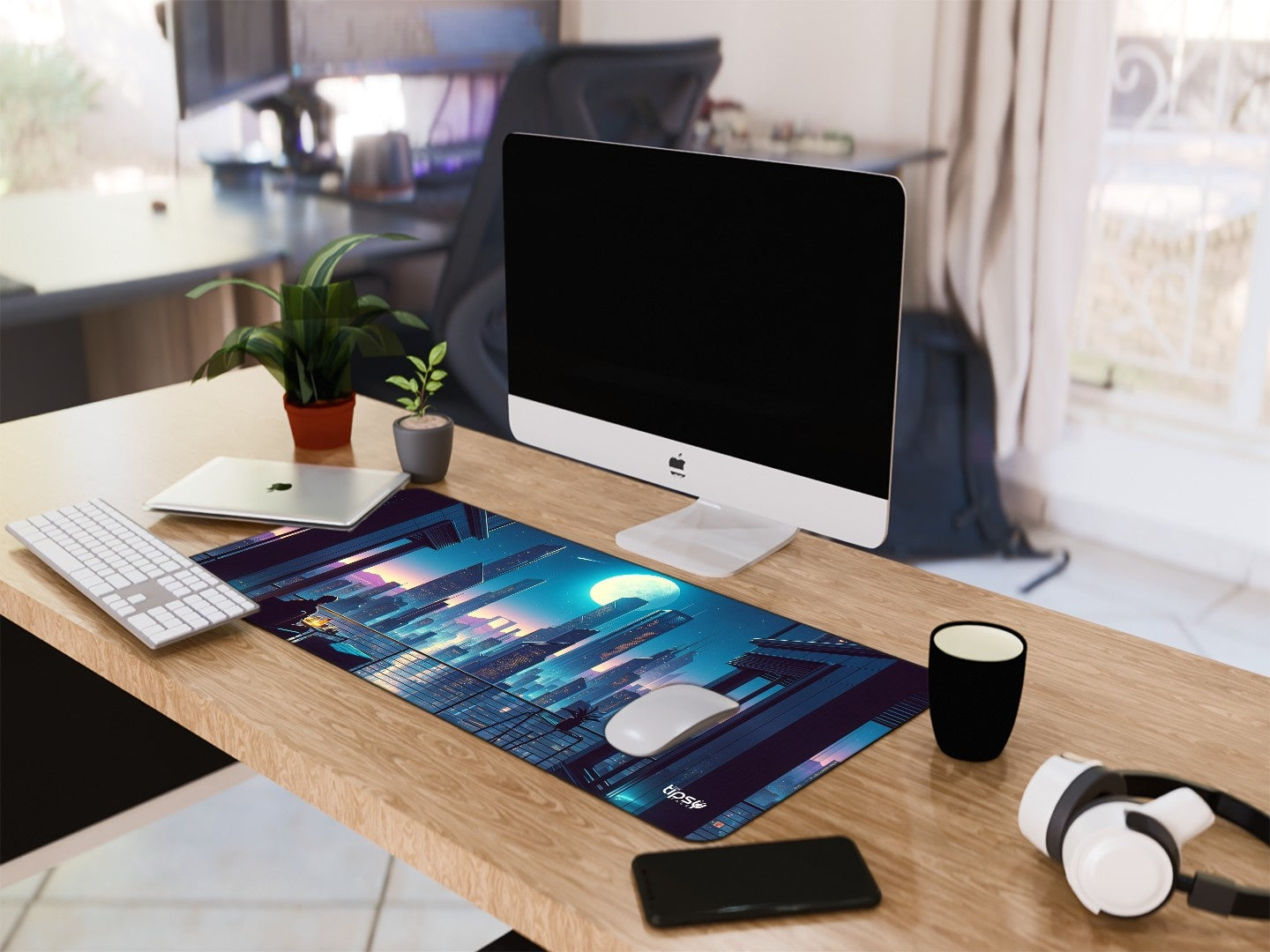 "Skyscrapers Moonlight " Gaming Mousepad Elevate Your Gaming Experience