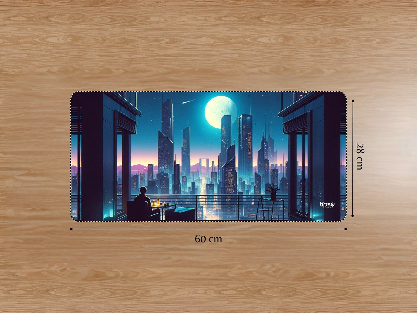 "Skyscrapers Moonlight " Gaming Mousepad Elevate Your Gaming Experience